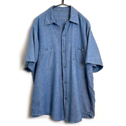  Ρơ S/S åȥ ֥졼ġ1960's-Vintage Short Sleeve Chambray Shirt