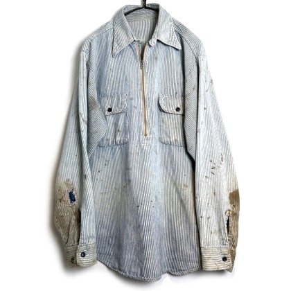  Ρơ ҥå꡼ ǥ˥ॷ ϥ󥰡1970's-Vintage Hickory Denim Pullover Work Shirt