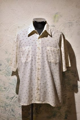  Ρus 1970s flower pattern s/s shirt