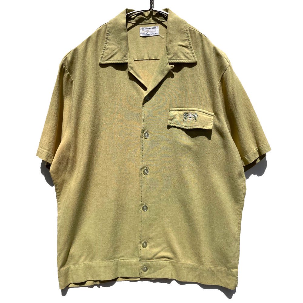 【TOWNCRAFT - Penneys】ヴィンテージ S/S オープンカラー レーヨンシャツ【1960's-】Vintage Rayon Shirt