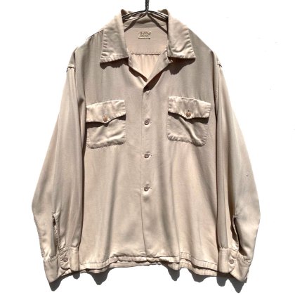  ΡLong Wearۥơ 졼󥮥Х ץ󥫥顼ġ1950's-Vintage Rayon Shirt