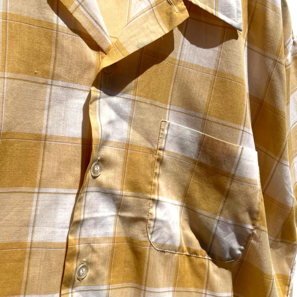【60s BRENT】ヴィンテージ オープンカラーパジャマシャツ c21 Braidburn】ヴィンテージ S/S オープンカラーシャツ【1960's