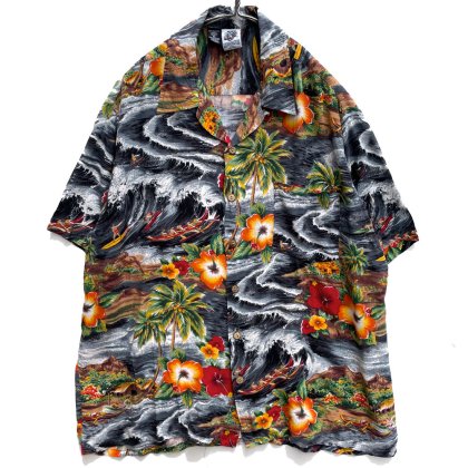  ΡKennington - Californiaۥơ 졼 ϥġ1980's-Vintage Rayon Hawaiian Shirt
