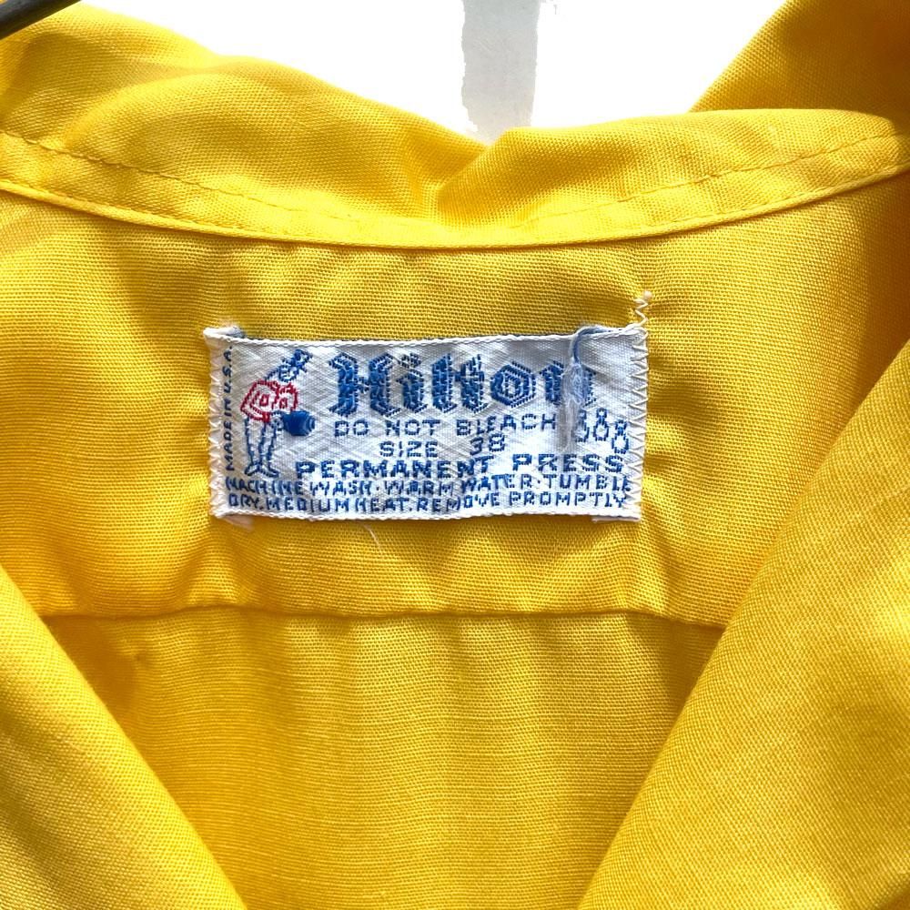 70´s USA製 ボウリングシャツ ハーフジップTALON 染み込み