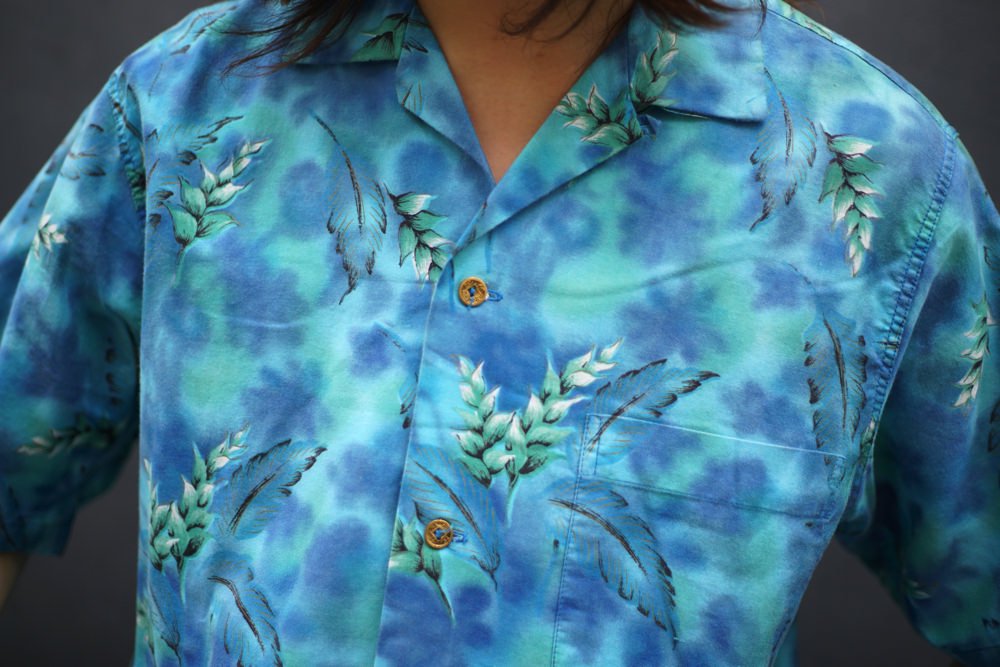 【Diamond Head Sportswear】ヴィンテージ コットンサテン ハワイアンシャツ アロハシャツ【1970's-】Vintage  Hawaiian Shirt