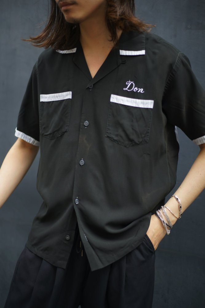 【BOWLING SHIRT - Made In YOKOHAMA】ヴィンテージ ボーリングシャツ【1970's-】Vintage Bowling  Shirt