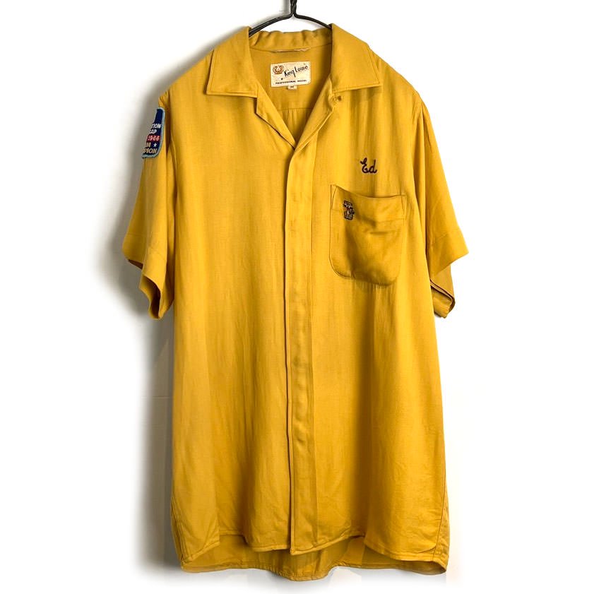 60's HILTON Rayon Bowling Shirt ボーリングシャツ