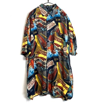  ΡSILK CLUB ơ S/S 饷åץ 륯ġ1980's-Vintage Short Sleeve Silk Shirt