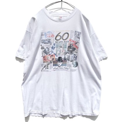  ΡA BANNER YEAR 60 YEARS AGOۥơ ˥塼ڡѡץ Tġ1996'sVintage Print T-Shirt