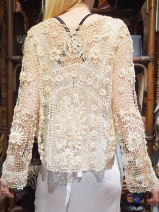  ΡVictorian Antique Irish Hand Lace Cardigan