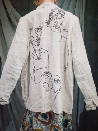 古着 通販　【end vintage × Yusuke Maeda】Hand Paint Remake Linen Jacket