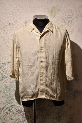  ΡJapanese 1940s~ silk half sleeve shirt