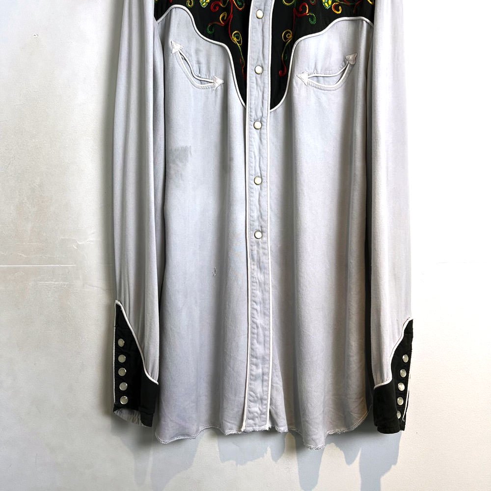 【H BAR C】ヴィンテージ レーヨンギャバジン ウエスタンシャツ【1950's-】Vintage Rayon Gabardine Western  Shirt