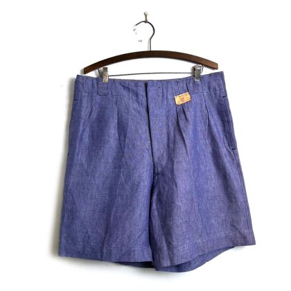  ΡFrench Navy - NOSۥơ ե󥹳 ͥ󥷥硼ġ1950's-Dead Stock Linen Shorts