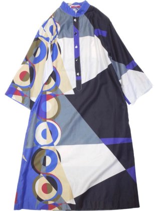 古着 通販　Modern Pattern Mao Collar Dress