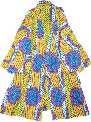 古着 通販　African Batik Wax Print Dolman Gown