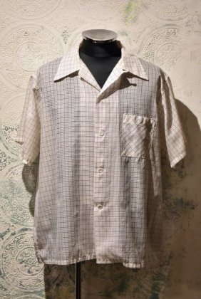  Ρus 1950s~ check s/s shirt