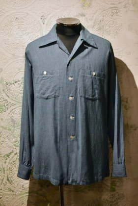  Ρus 1950s open collar rayon shirt