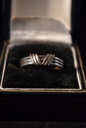  ΡVintage silver  10K gold ring ơ С 10K  