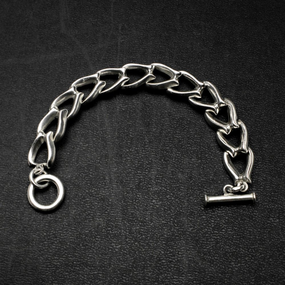 ヴィンテージ シルバー チェーン ブレスレット【MEXICO STERLING】Heavy Chain Design