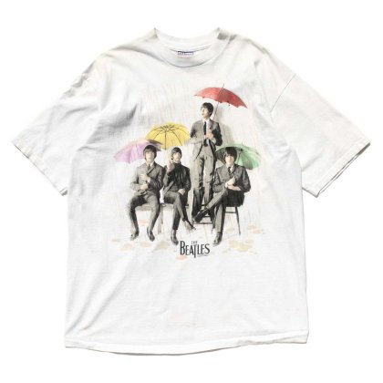 古着 通販　ビートルズ ヴィンテージ T シャツ【The Beatles】【Umbrellas Resin Print】【1999's-Apple Corps】WH XL
