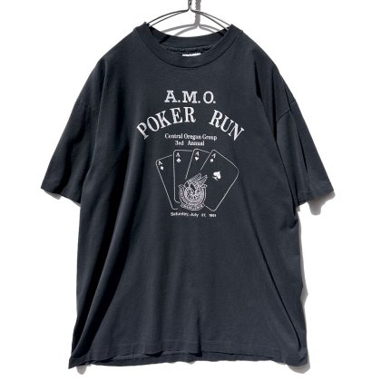  ΡA.M.O POKER RUN - Made In USAۥơ ݡץ Tġ1991'sVintage Print T-Shirt