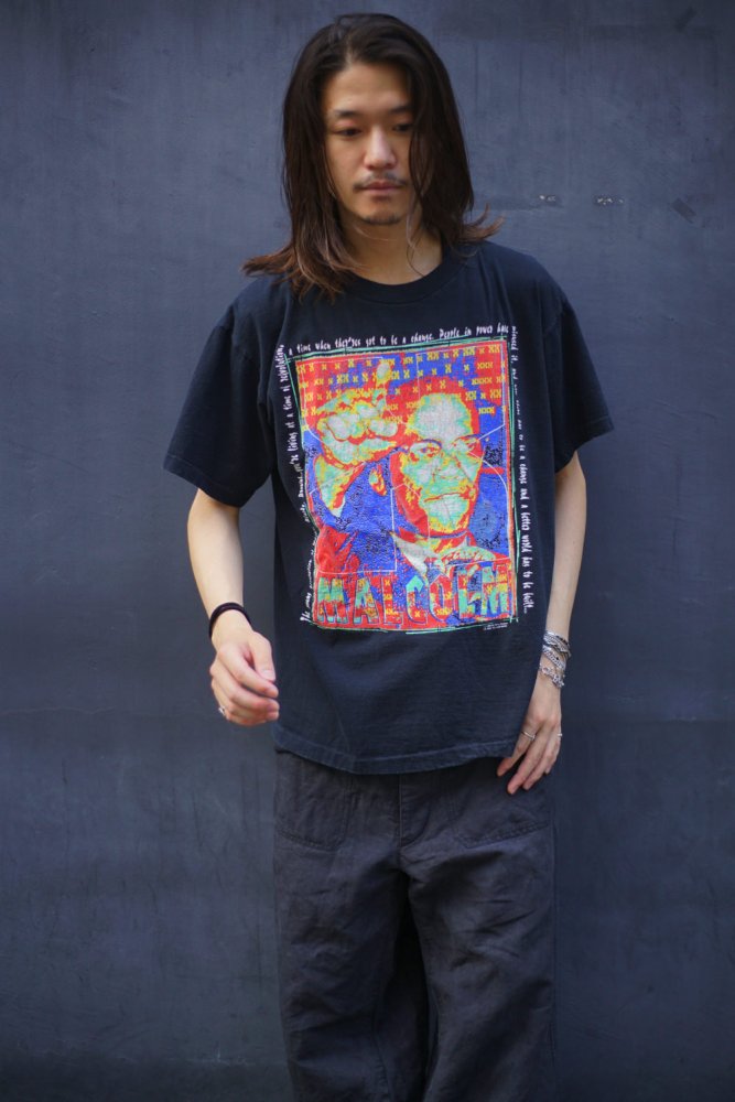 【Malcolm X - Made In USA】ヴィンテージ マルコムX プリント Tシャツ【1992's】Vintage Print T-Shirt