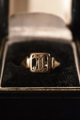古着 通販　British 1922s 9ct initial signet ring
