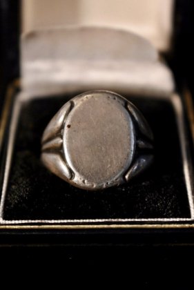 古着 通販　Vintage silver signet ring ヴィンテージ シルバー シグネット リング 