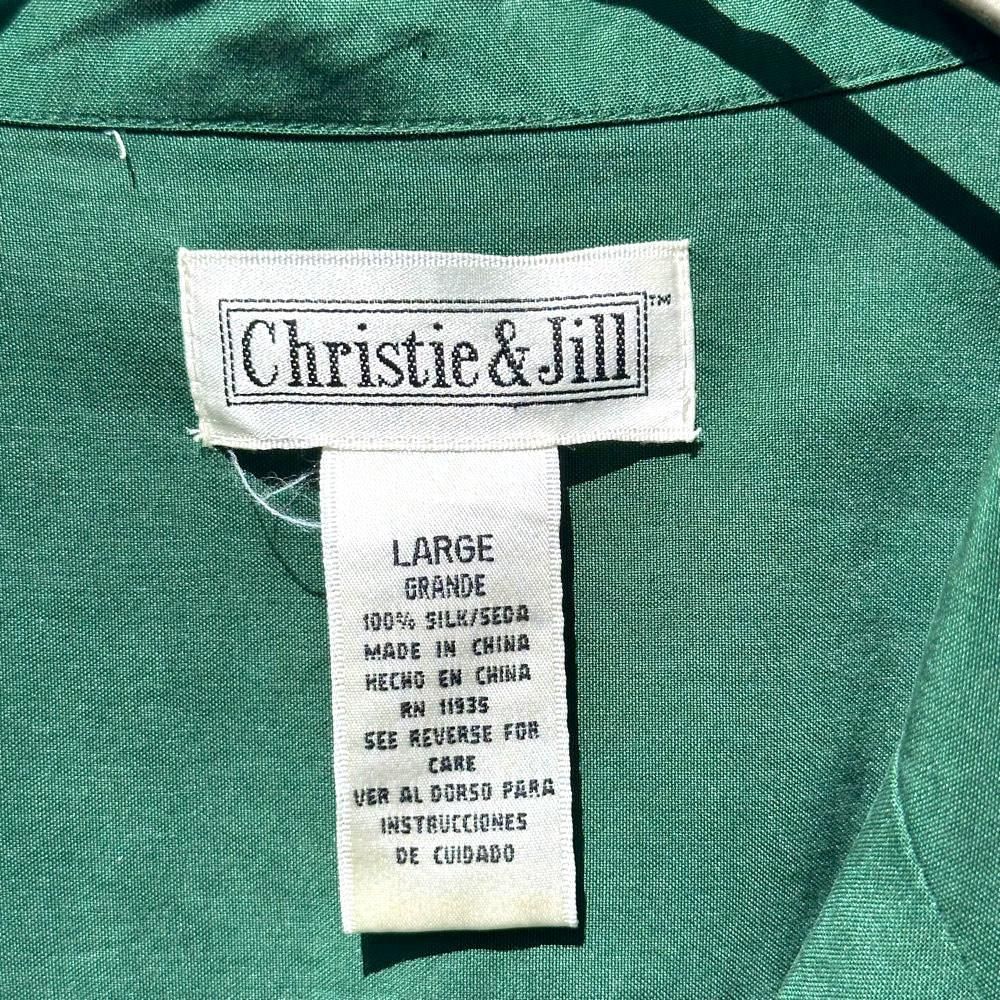 Christie&Jill】ヴィンテージ ラペルド シルクシャツ【1990's