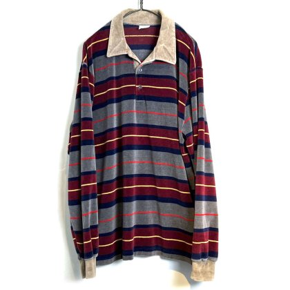 古着 通販　【JC Penney】ヴィンテージ L/S ベロアポロシャツ【1970's-】Vintage Long Sleeve Velour Polo Shirt