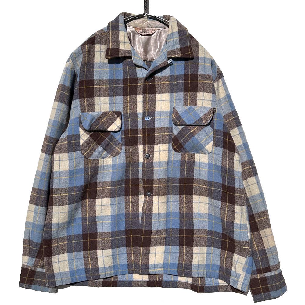 【BRENT】ヴィンテージ オープンカラー ウールシャツ【1960's-】Vintage Wool Shirt