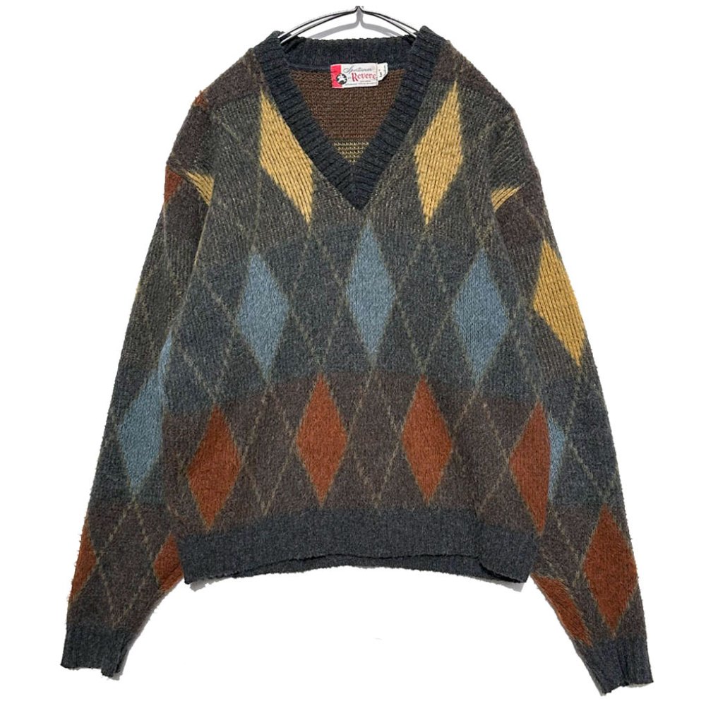 【Revere】ヴィンテージ モヘアウール Vネック ニット【1960's-】Vintage Mohair Sweater