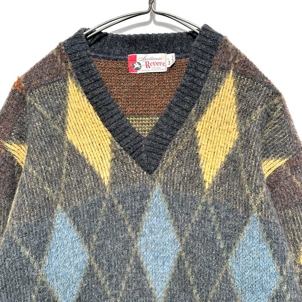 【Revere】ヴィンテージ モヘアウール Vネック ニット【1960's-】Vintage Mohair Sweater