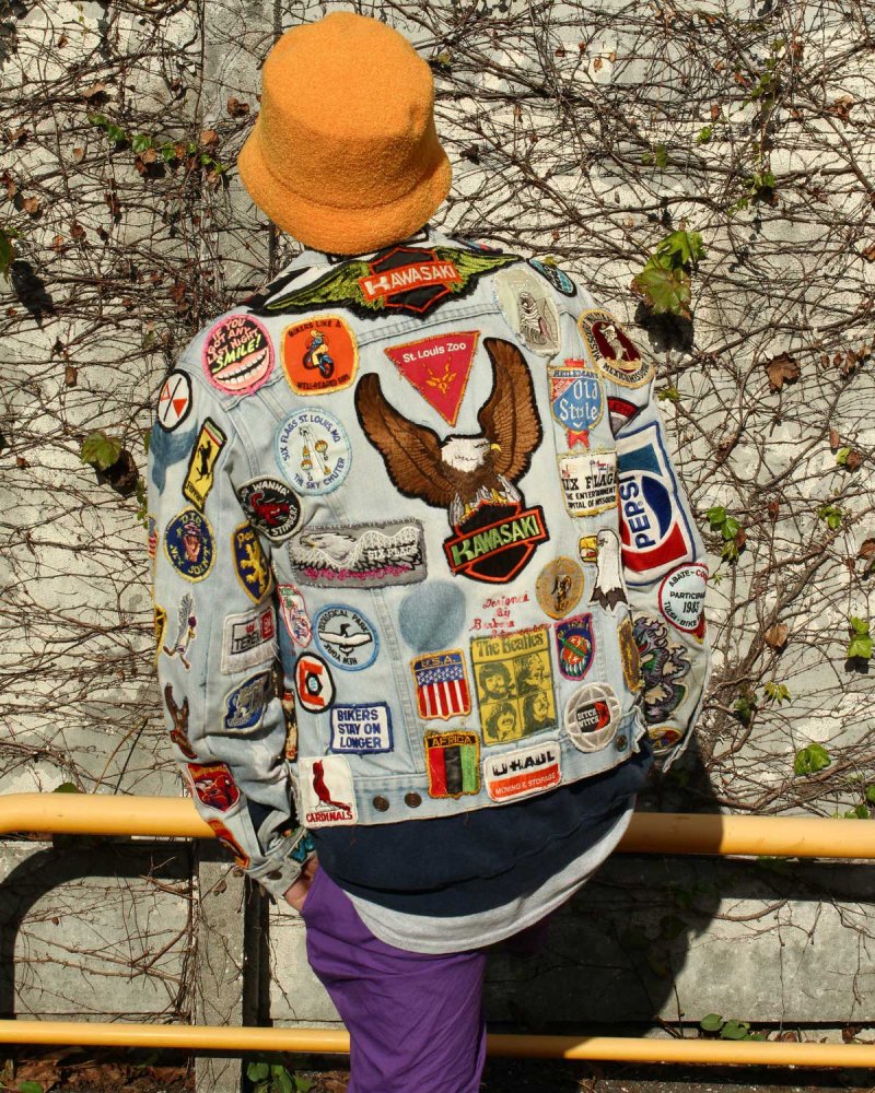 ヴィンテージ ツーリスト ワッペン デニム ジャケット【Late 1970's~1980's】Travel Custom Bikers Jacket  | 古着 通販 ヴィンテージ古着屋 | RUMHOLE beruf - Online Store 公式通販サイト