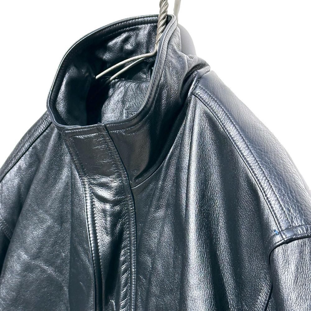 JOHN ASHFORD】ヴィンテージ ハイネック レザージャケット【1990's