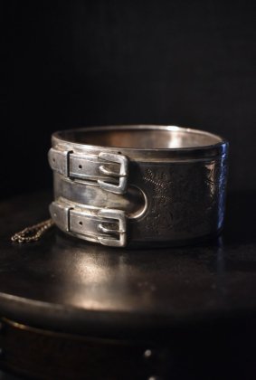  ΡVintage silver double belt bracelet ơ С ٥ ֥쥹å 