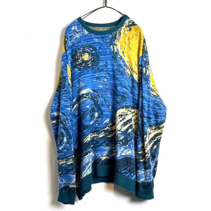  Ρơ ե󥻥ȡե󡦥å ȥѥ 롼ͥå˥åȡ1990's-Vintage Art Pattern Crewneck Sweater