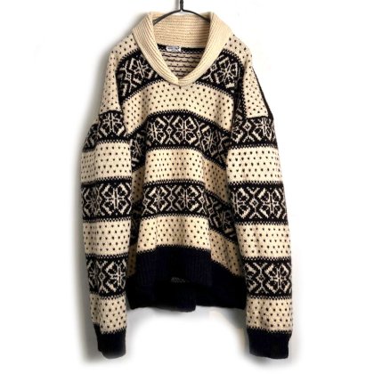  ΡHUSFLIDENۥơ 硼륫顼 Υǥå1970's-Vintage Shawl Collar Nordic Sweater