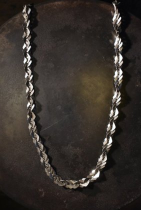  ΡItaly vintage silver chain necklace ơ С  ͥå쥹 