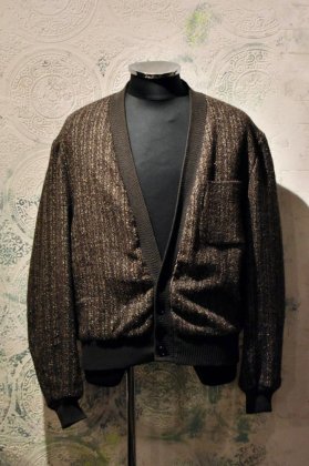  Ρus ~1960s wool tweed high waist cardigan
