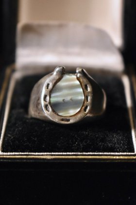  ΡMexico vintage silver  shell horse shoe motif ring ᥭ ơ С  ۡ塼  