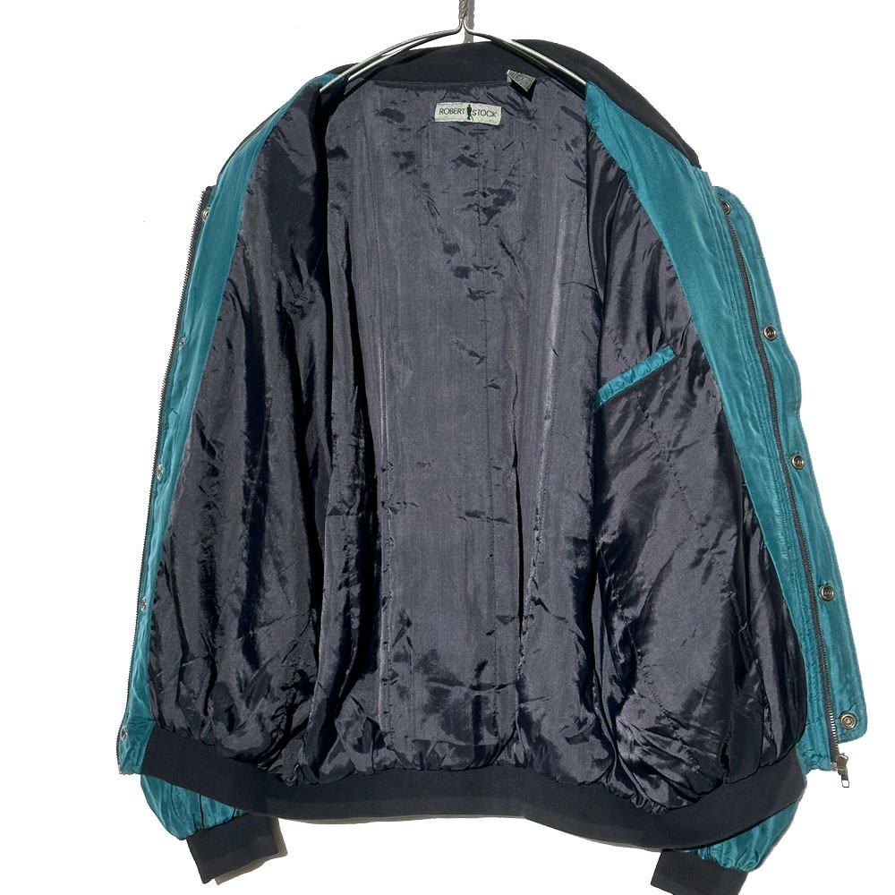 【ROBERT STOCK】ヴィンテージ ジップアップ シルクジャケット【1990's-】Vintage Silk Jacket