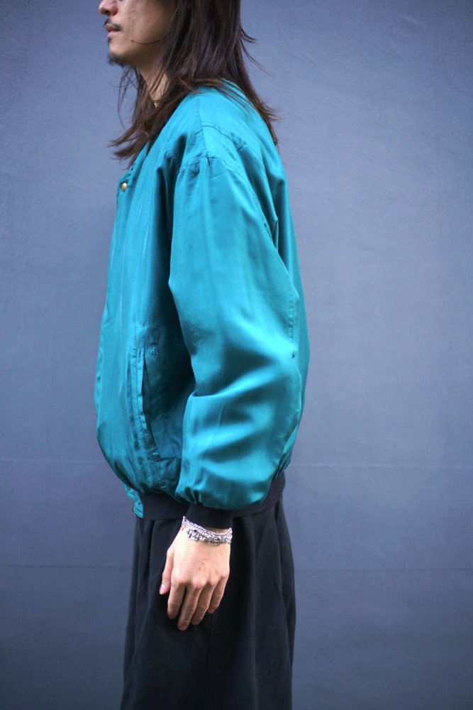 【ROBERT STOCK】ヴィンテージ ジップアップ シルクジャケット【1990's-】Vintage Silk Jacket