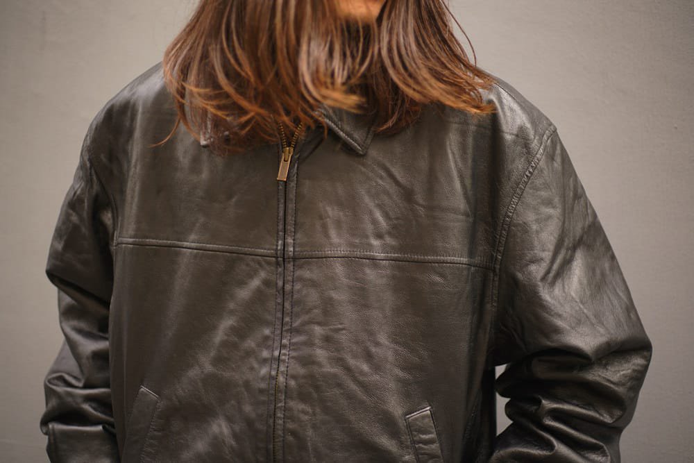 【WILSONS】ヴィンテージ ジップアップ レザージャケット ライナー付き【1990's-】Vintage Single Leather Jacket