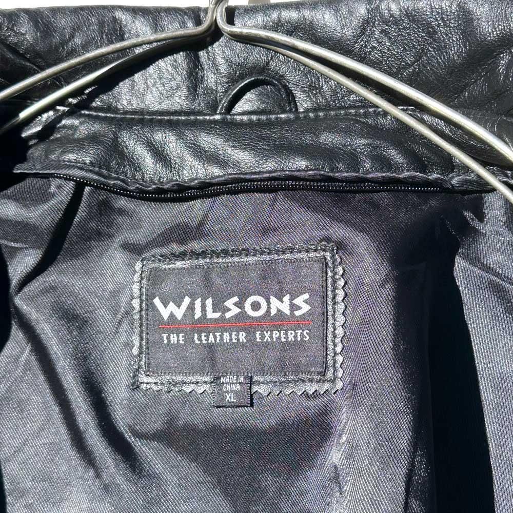 【WILSONS】ヴィンテージ ジップアップ レザージャケット ライナー付き【1990's-】Vintage Single Leather Jacket