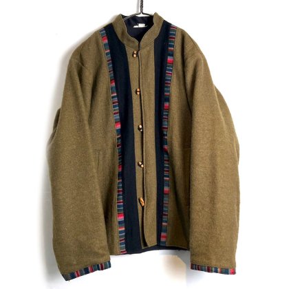  Ρơ ɥ顼 른㥱åȡ1980's-Vintage Stand Collar Wool Jacket