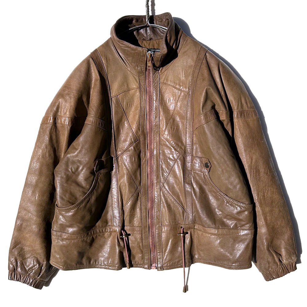 【Charley's Leather】ヴィンテージ ハイネック ラムレザージャケット【1980's-】Vintage Leather Jacket