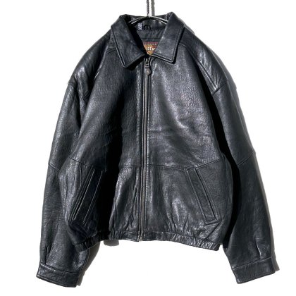  ΡGLOBAL IDENTITYۥơ ӥå륨å åץå 쥶㥱åȡ1990's-Vintage Single Leather Jacket