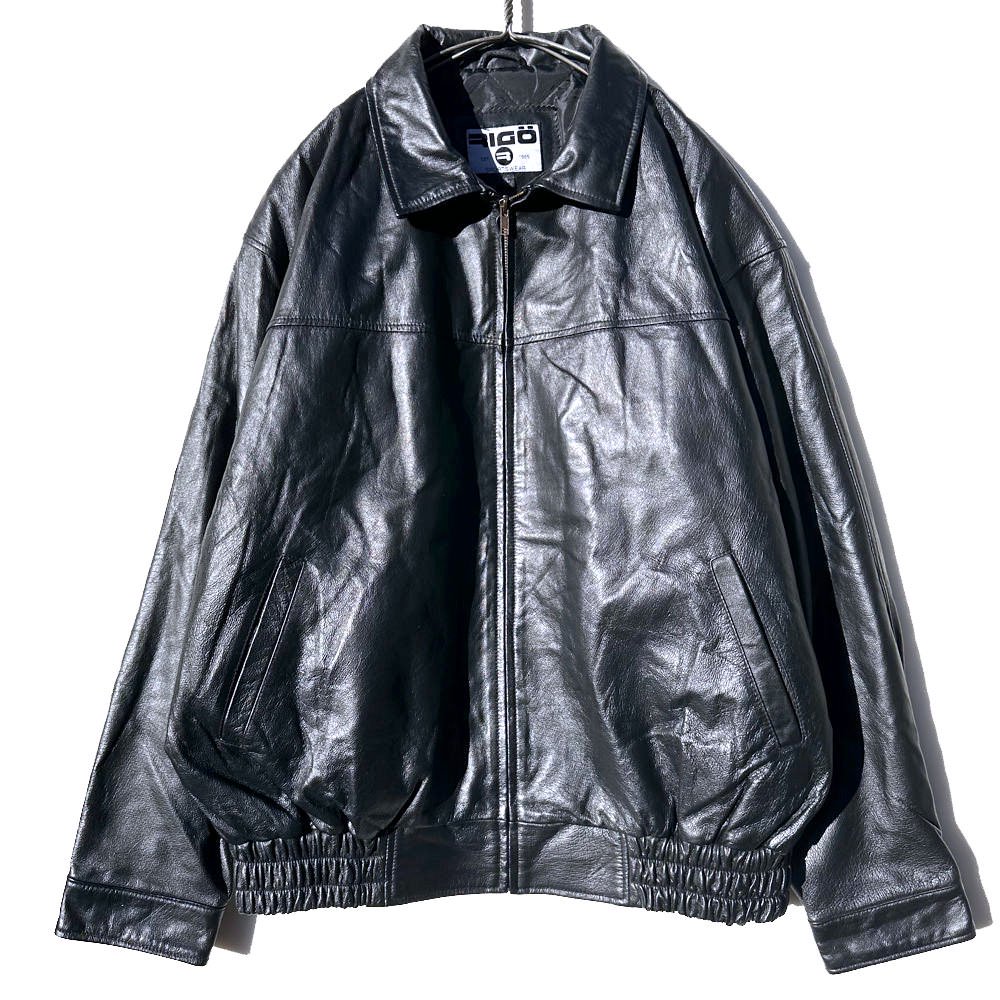 【RIGO】ヴィンテージ ビッグシルエット レザージャケット【1990's-】Vintage Leather Jacket